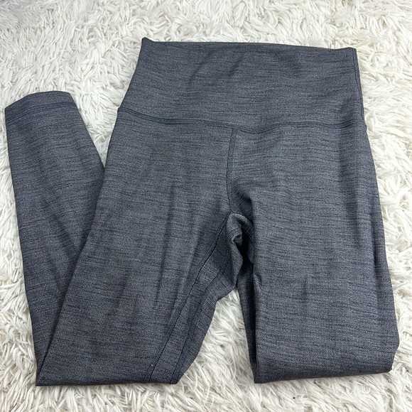 Lululemon Align Pant II 25" Mini Heathered Herringbone Heathered Black White - Picture 1 of 5